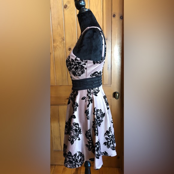 Formal Dress by City Studio, Dusty Pink & Black Floral (7) - Picture 6 of 17